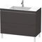 Duravit Waschtischunterbau L-CUBE m WT Vero Air 698x1000x480mm 1 HL gra sm