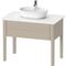 Duravit Quarzsteinkonsole LUV 938x570 1 Ausz. stehend taupe seidenmatt