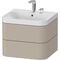 Duravit WTU HAPPY D.2 PLUS 575x490mm m UB 2 HL taupe seidenmatt
