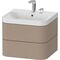 Duravit WTU HAPPY D.2 PLUS 575x490mm m UB zwei Hahnlöcher leinen
