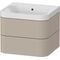 Duravit WTU HAPPY D.2 PLUS 575x490mm m UB o HL taupe seidenmatt