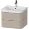 Duravit WTU HAPPY D.2 PLUS 575x490mm m UB e HL taupe seidenmatt