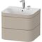 Duravit WTU HAPPY D.2 PLUS 575x490mm m UB 2 HL taupe seidenmatt