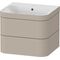 Duravit WTU HAPPY D.2 PLUS 575x490mm m UB o HL taupe seidenmatt
