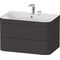 Duravit WTU HAPPY D.2 PLUS 775x490mm m UB 2 HL graphit supermatt