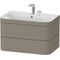 Duravit WTU HAPPY D.2 PLUS 775x490mm m UB 2 HL steingrau seidenmatt