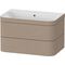 Duravit WTU HAPPY D.2 PLUS 775x490mm m UB ohne Hahnloch leinen