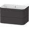 Duravit WTU HAPPY D.2 PLUS 775x490mm m UB o HL graphit supermatt