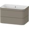 Duravit WTU HAPPY D.2 PLUS 775x490mm m UB o HL steingrau seidenmatt