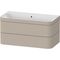 Duravit WTU HAPPY D.2 PLUS 975x490mm m UB o HL taupe seidenmatt