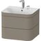 Duravit WTU HAPPY D.2 PLUS 575x490mm m UB 2 HL steingrau seidenmatt