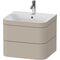 Duravit WTU HAPPY D.2 PLUS 575x490mm m UB e HL taupe seidenmatt