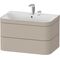 Duravit WTU HAPPY D.2 PLUS 775x490mm m UB 2 HL taupe seidenmatt