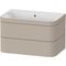 Duravit WTU HAPPY D.2 PLUS 775x490mm m UB o HL taupe seidenmatt