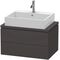 Duravit Konsolenunterschrank L-CUBE 400x720x477mm graphit supermatt