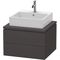 Duravit Konsolenunterschrank L-CUBE 400x620x547mm graphit supermatt