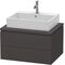 Duravit Konsolenunterschrank L-CUBE 400x720x547mm graphit supermatt