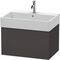 Duravit Waschtischunterbau L-CUBE 394x684x459mm graphit supermatt