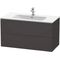 Duravit Waschtischunterbau L-CUBE 1020x481x550mm graphit supermatt