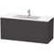 Duravit Waschtischunterbau L-CUBE 1220x481x550mm graphit supermatt