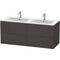Duravit Waschtischunterbau L-CUBE 1290x481x550mm graphit supermatt