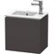 Duravit Waschtischunterbau L-CUBE 294x420x400mm A links graphit supermatt