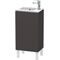 Duravit Waschtischunterbau L-CUBE 294x420x704mm A links graphit supermatt