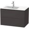 Duravit Waschtischunterbau L-CUBE 550x820x481mm Be links graphit supermatt