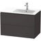 Duravit Waschtischunterbau L-CUBE 550x820x481mm Be re graphit supermatt