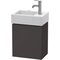 Duravit Waschtischunterbau L-CUBE 400x364x241mm A rechts graphit supermatt