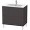 Duravit Waschtischunterbau L-CUBE 820x481x704mm graphit supermatt