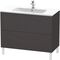 Duravit Waschtischunterbau L-CUBE 1020x481x704mm graphit supermatt