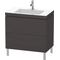 Duravit Waschtischunterbau L-CUBE m WT Vero Air 698x800x480mm 1 HL gra sma