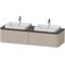 Duravit Konsolenunterschrank HAPPY D.2 P 354x1600x550mm f 2x Aufsatzbecken Happy