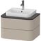 Duravit Konsolenunterschrank HAPPY D.2 P 408x650x480mm taupe seidenmatt