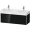 Duravit Waschtischunterbau XSQUARE 397x1184x460mm 4 Schubk sw hochglanz