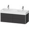 Duravit Waschtischunterbau XSQUARE 397x1184x460mm 4 Schubk gra supermatt
