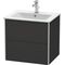 Duravit Waschtischunterbau XSQUARE 560x610x478mm graphit supermatt