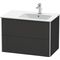 Duravit Waschtischunterbau XSQUARE 560x810x478mm Be re graphit supermatt