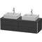 Duravit Waschtischunterbau XSQUARE 400x1400x548mm f 2 Be graphit supermatt