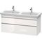 Duravit Waschtischunterbau DURASTYLE 448x1230x610mm eiche natur / basalt matt