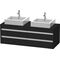 Duravit Waschtischunterbau KETHO 550x1400x496mm eiche schwarz