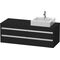 Duravit Waschtischunterbau KETHO 550x1400x496mm Be rechts eiche schwarz