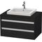 Duravit Waschtischunterbau KETHO 550x800x496mm eiche schwarz