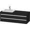 Duravit Waschtischunterbau KETHO 550x1400x496mm WT links eiche schwarz