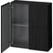Duravit Halbhochschrank L-CUBE 700x243x800mm eiche schwarz