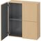 Duravit Halbhochschrank L-CUBE 700x243x800mm eiche natur