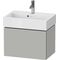 Duravit WTU Compact L-CUBE 394x584x391mm, 1 Auszug betongrau matt