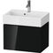 Duravit WTU Compact L-CUBE 394x584x391mm 1 Auszug schwarz hochglanz