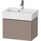 Duravit WTU Compact L-CUBE 394x584x391mm, 1 Auszug basalt matt